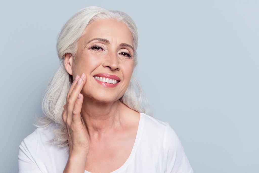 Old lady with good skin